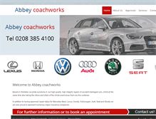 Tablet Screenshot of abbeycoachworks.biz